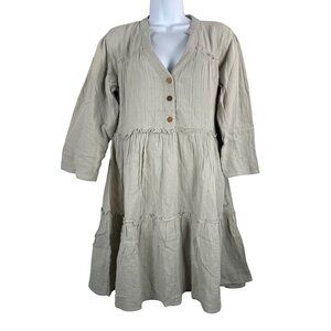 Salty Lemon Gauzy tiered Babydoll Dress beach boho Y2K mint